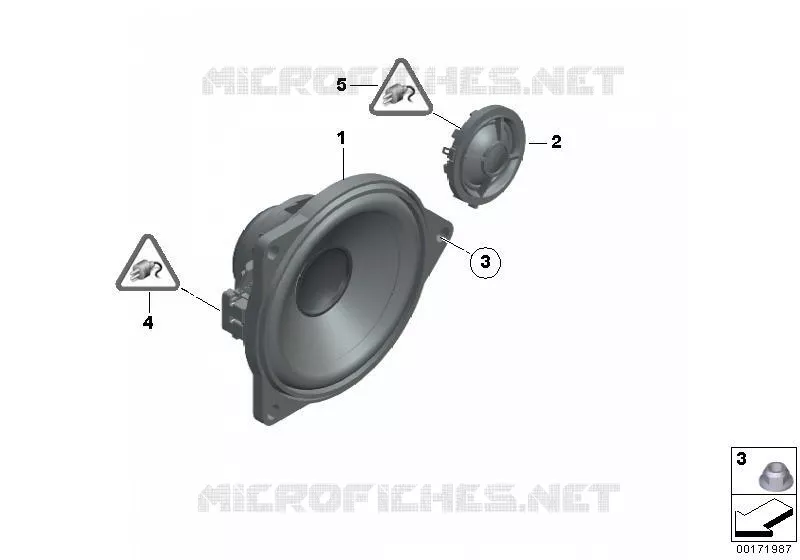 Pieces porte arriere systeme top-hifi BMW BMW Série 7 2008 730Li A 730Li