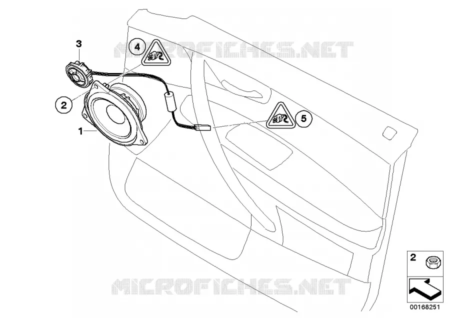 Pieces porte avant systeme top-hifi BMW BMW X3 2004 X3 3.0d N X3 3.0d