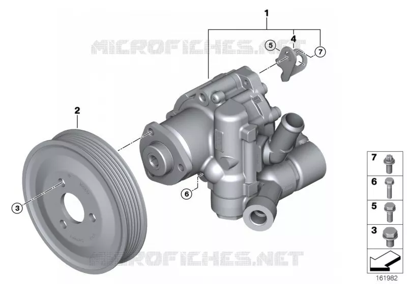 Pompe d servo-direction/Direction active BMW BMW Série 3 2005 320d N 320d