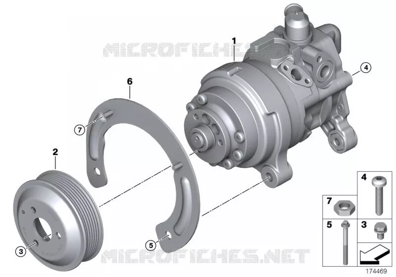 Pompe de servo-direction BMW BMW X5 2008 X5 M A X5 M