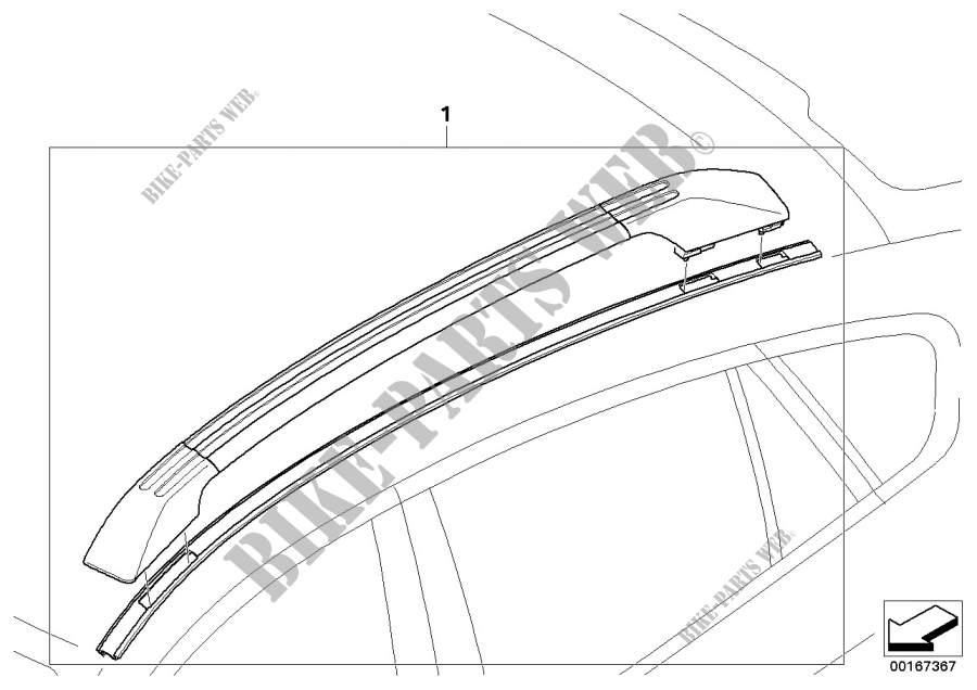 Post équipement rampes de toit pour BMW X6 30dX