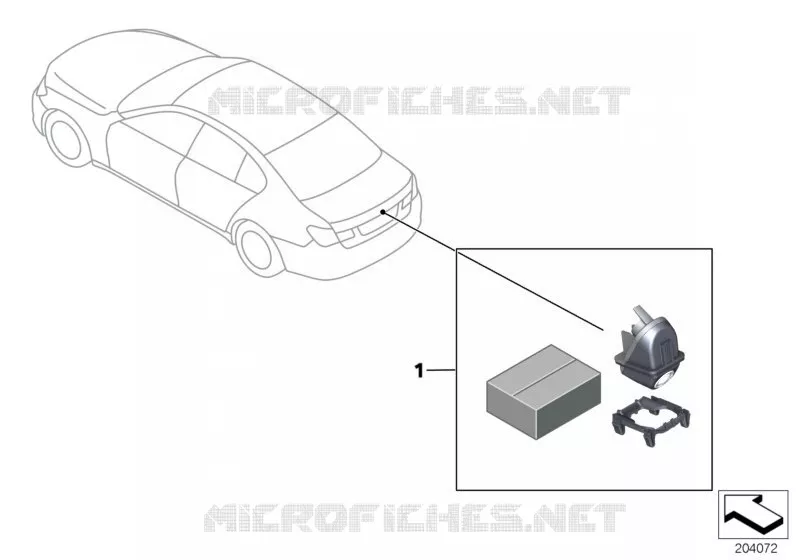 Post-équipment caméra de recul BMW BMW Série 7 2007 740Li A 740Li