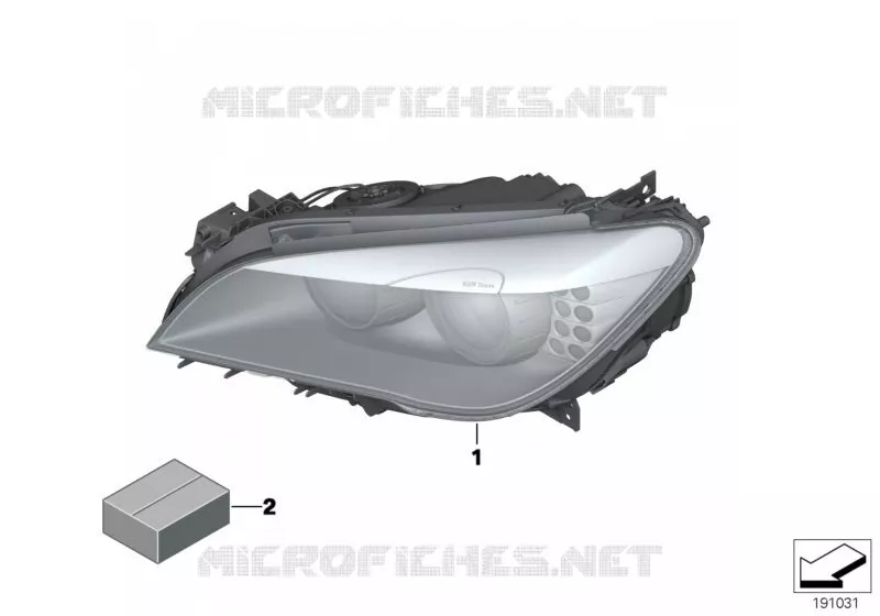 Projecteur BMW BMW Série 7 2007 730Ld A 730Ld