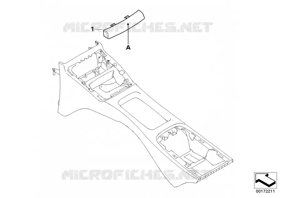 Recouvrement console arr. Individual BMW BMW Série 3 2006 320d N 320d
