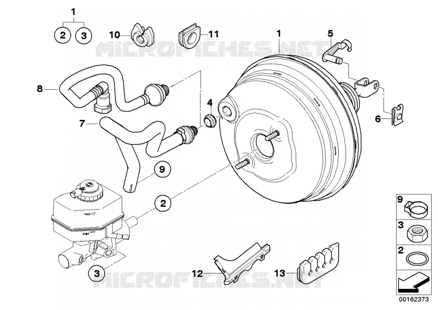 Servo frein à dépression BMW BMW X3 2007 X3 2.0d N X3 2.0d