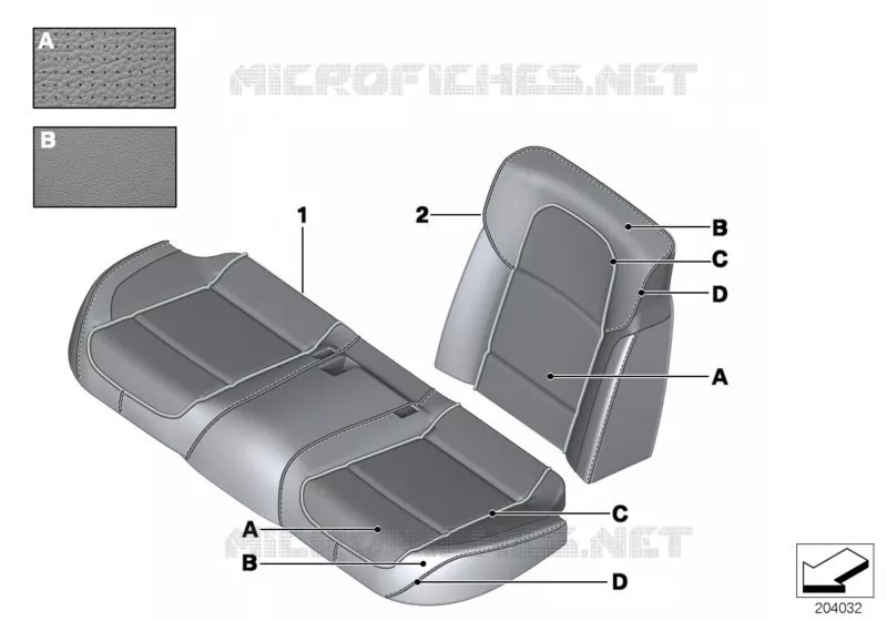 Siège arr. de base Individual cuir perf. BMW BMW Série 7 2011 730d A 730d