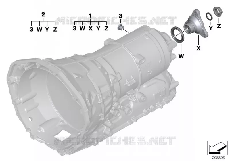 Sortie GA8HP50Z BMW BMW Série 4 2018 418d N 418d