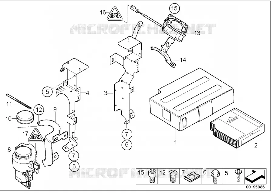 Support de changeur-DVD BMW BMW Série 7 2001 745Li A 745Li