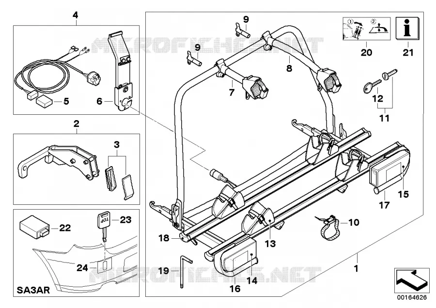 Support de hayon ECE BMW BMW Série 3 2007 325d N 325d