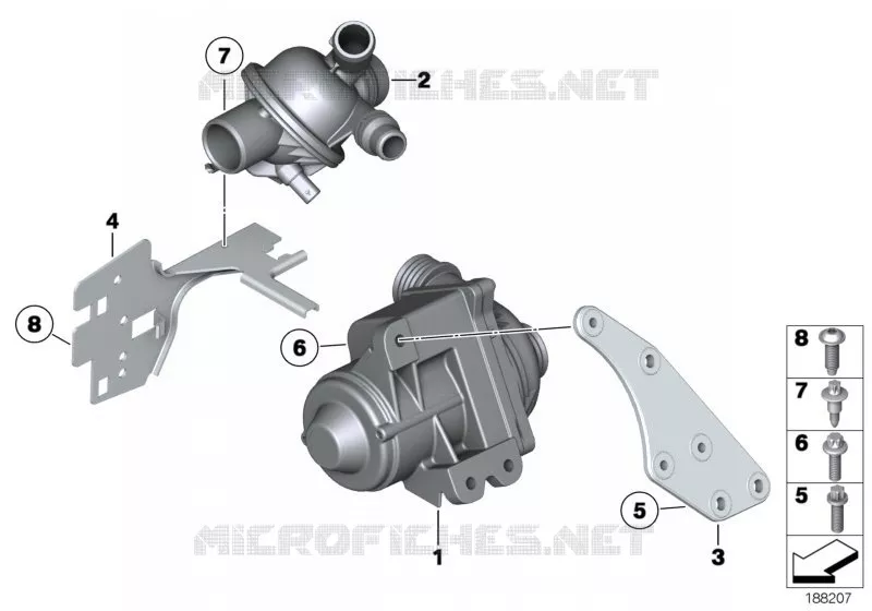 Syst. de refroidis.-pompe eau/thermostat BMW BMW Série 7 2007 740Li A 740Li