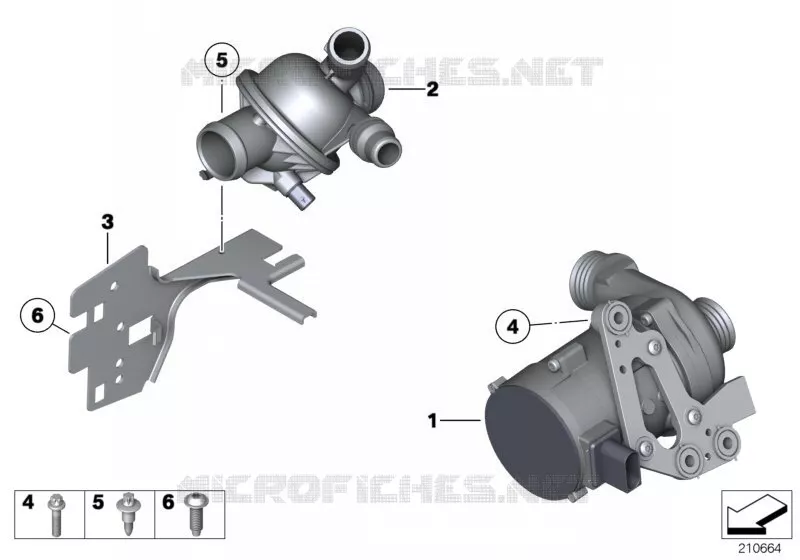 Syst. de refroidis.-pompe eau/thermostat BMW BMW Série 7 2008 730Li A 730Li
