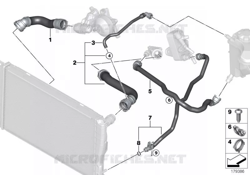 Systeme de refroidissement - durit BMW BMW Série 3 2009 330d N 330d