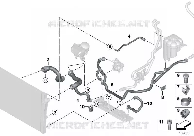 Systeme de refroidissement - durit BMW BMW X6 2012 X6 40iX A X6 40iX