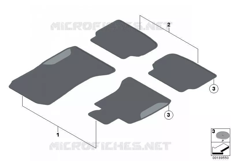 Tapis de sol Avenue BMW BMW Série 7 2007 740Li A 740Li