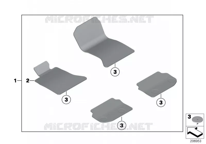 Tapis de sol Velours BMW BMW Série 5 2009 528i N 528i