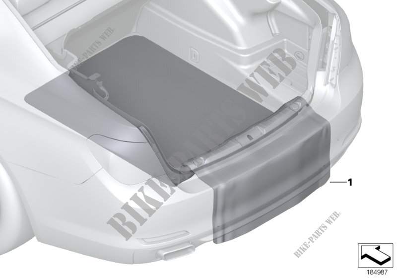 Tapis réversible espace de chargement pour BMW 750LdX