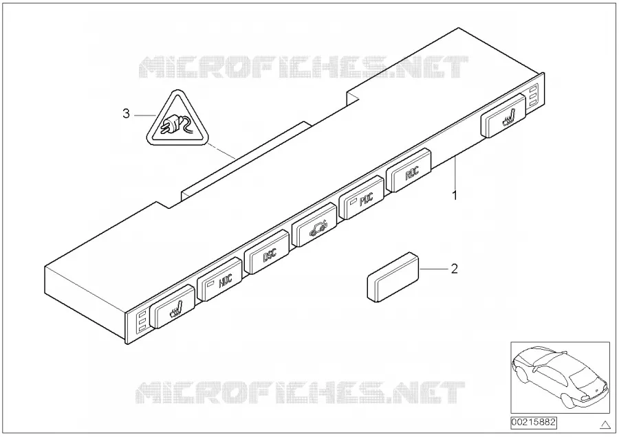 Unité interrupteurs console centrale BMW BMW X5 2000 X5 3.0i N X5 3.0i