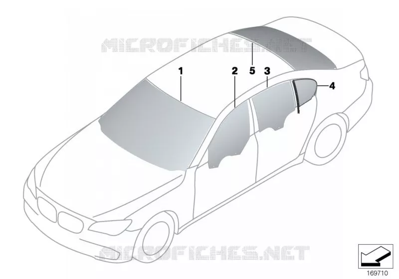 Vitrage BMW BMW Série 7 2008 760Li A 760Li