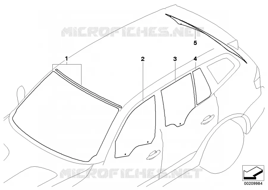 Vitrage BMW BMW X3 2004 X3 3.0d N X3 3.0d