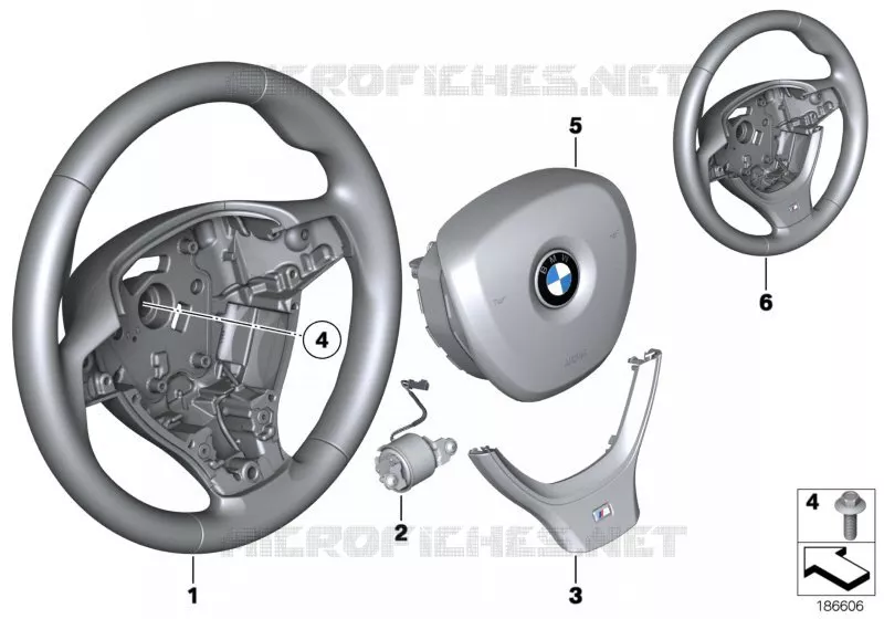 Volant sport avec airbag multifonction BMW BMW Série 7 2008 730Li A 730Li