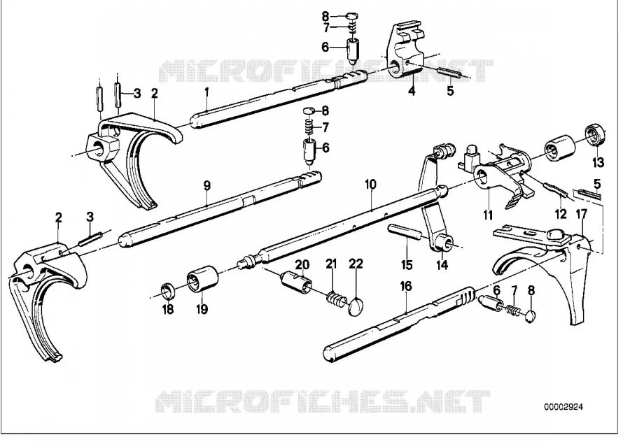 ZF s5-16 pieces interieur. de commande BMW BMW Série 3 1982 320i A 320i