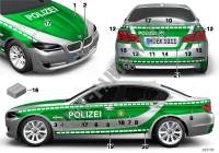 Autocollant police et SAMU pour BMW 528i