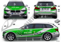 Autocollant police et SAMU pour BMW 316d de 2015