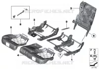 Cadre de siège arrière pour BMW 535i