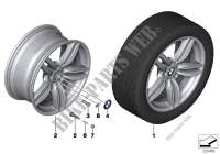 Roue all. BMW M rayons doubl. 351   19\ pour BMW 520i