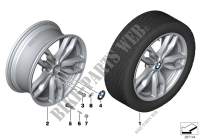 Roue all. BMW M rayons doubl. 434   20\ pour BMW 525d