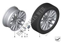 Roue all. BMW rayons multiples 454 18\ pour BMW 520i