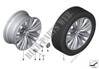 Roue all. BMW rayons multiples 458 19\ pour BMW 730Ld