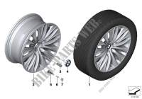 Roue all. BMW rayons multiples 459 20\ pour BMW 730i