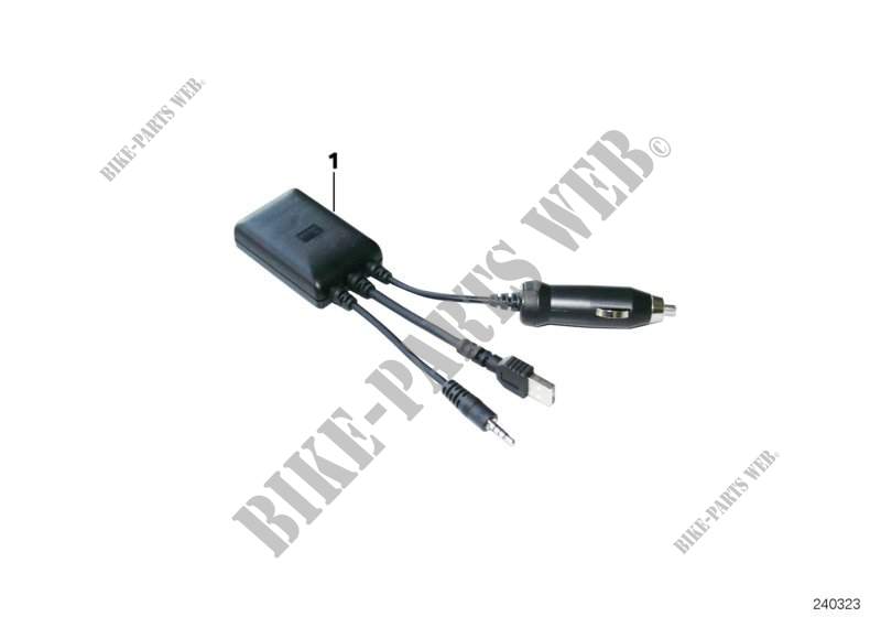 Adaptateur de charge Apple iPod / iPhone pour BMW X6 30dX