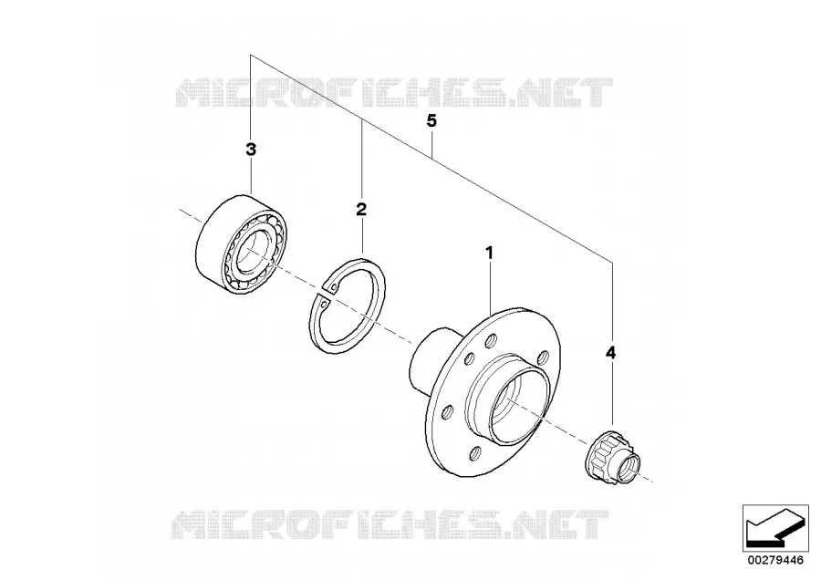 Arbre de roue ar roulement de roue BMW BMW Série 3 2002 M3 CSL N M3 CSL