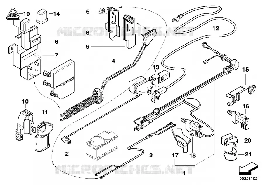 Câble de batterie BMW BMW Série 7 2000 735Li A 735Li