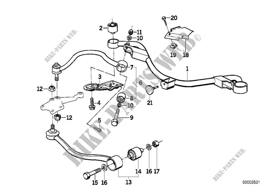 Cadre aux. avant / bras de suspension pour BMW 735i