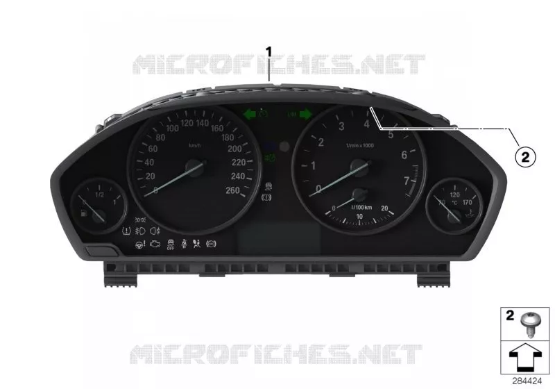 Combiné dinstruments - Modern Line BMW BMW Série 3 2013 330d N 330d