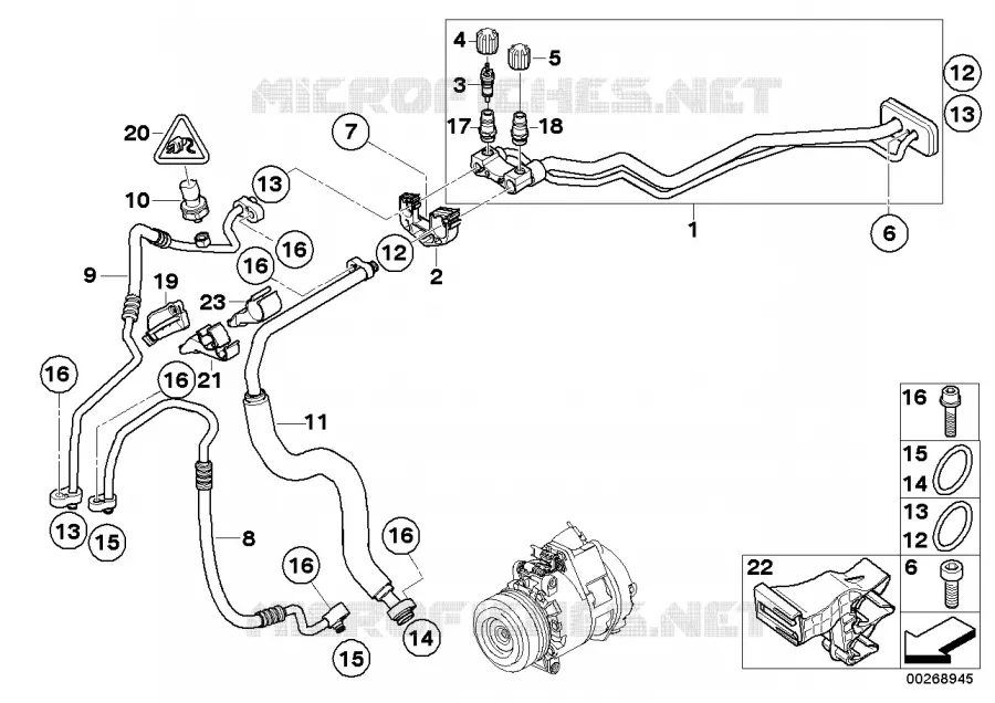 Conduites de réfrigérant BMW BMW X5 2006 X5 3.0d A X5 3.0d