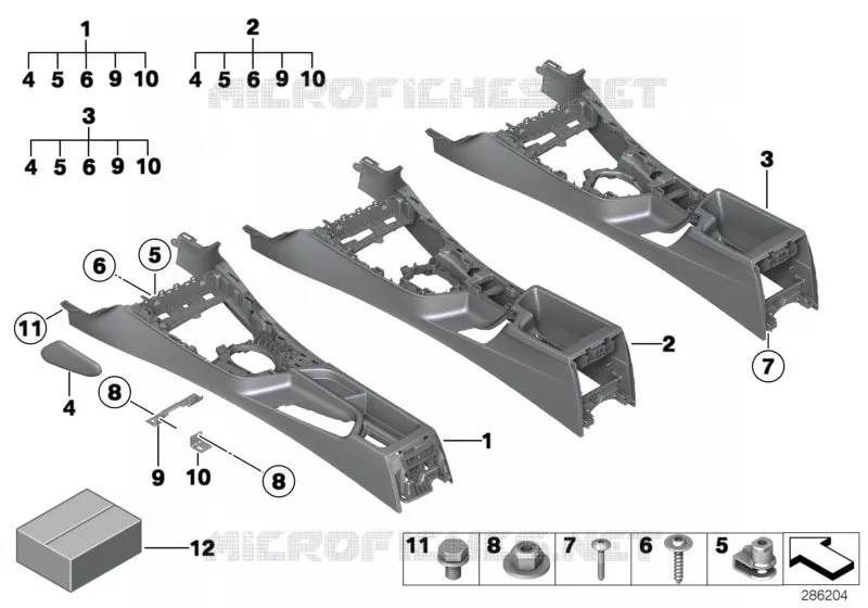 Console centrale BMW BMW Série 2 2018 218d N 218d