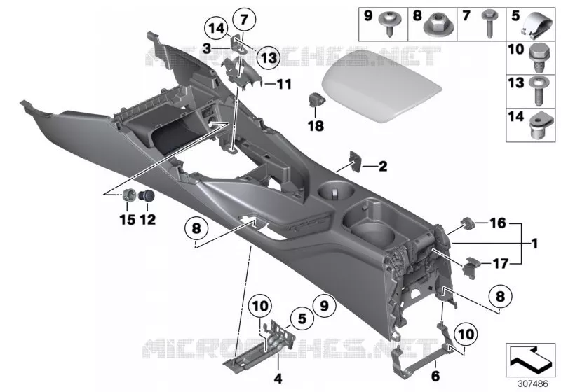 Console centrale BMW BMW X1 2011 X1 18dX N X1 18dX
