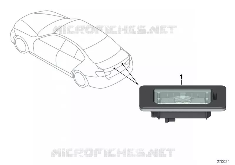 Eclairage de plaque LED BMW BMW Série 3 2012 320i N 320i