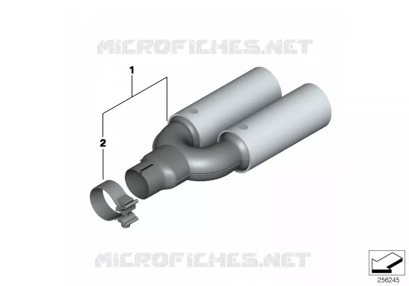 Embout déchappement BMW Performance BMW BMW Série 1 2006 123d N 123d