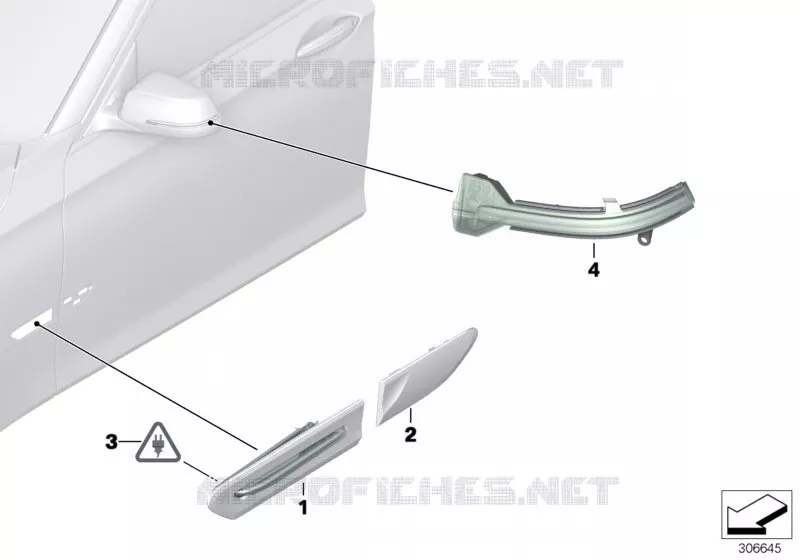 Feu clignotant supplémentaire BMW BMW Série 7 2008 760Li A 760Li