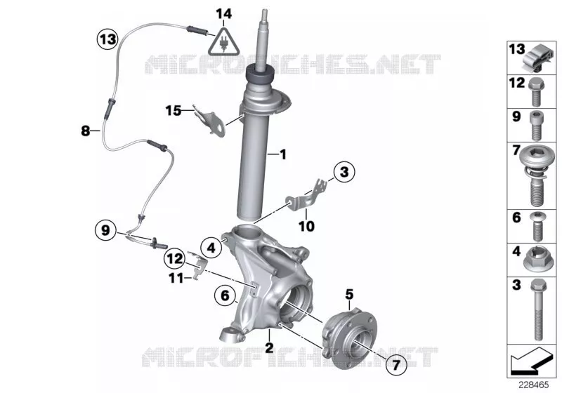 Jambe suspension av./Palier pivot/Roue BMW BMW X3 2009 X3 28iX N X3 28iX