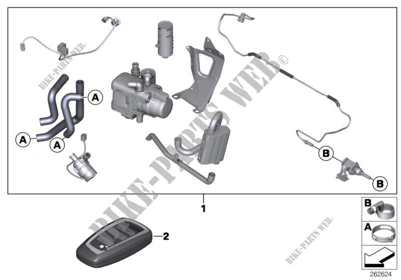 Kit de montage chauffage auxiliaire pour BMW 750LdX