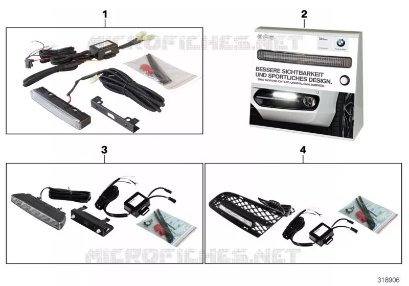 Kit post-équipt éclairage de jour à LED BMW BMW Série 5 2010 525dX N 525dX