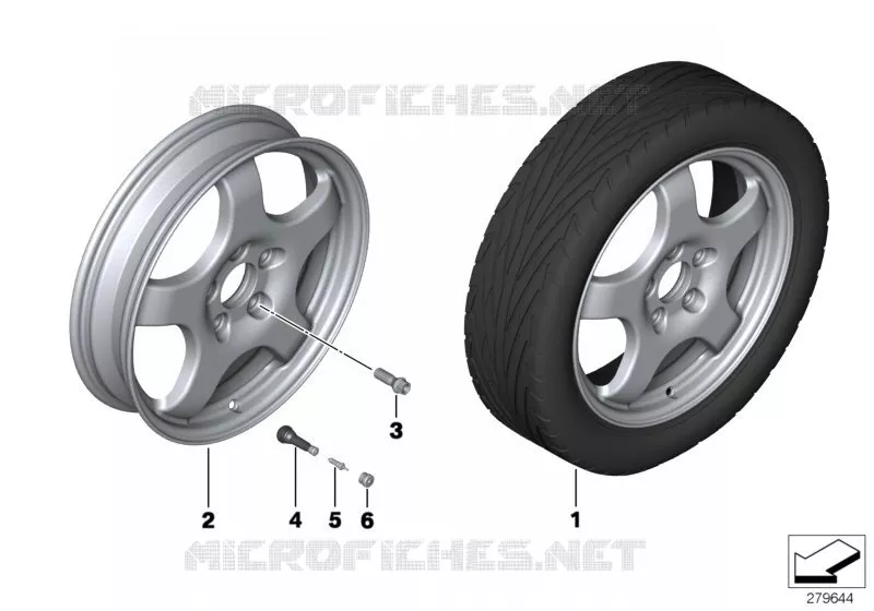 Kit roue de secours avec pneu BMW BMW Série 7 2008 730Li A 730Li