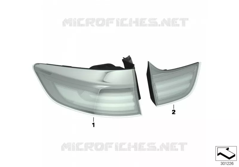 Kit transformation feu arr. facelift LED BMW BMW X6 2007 X6 30dX A X6 30dX