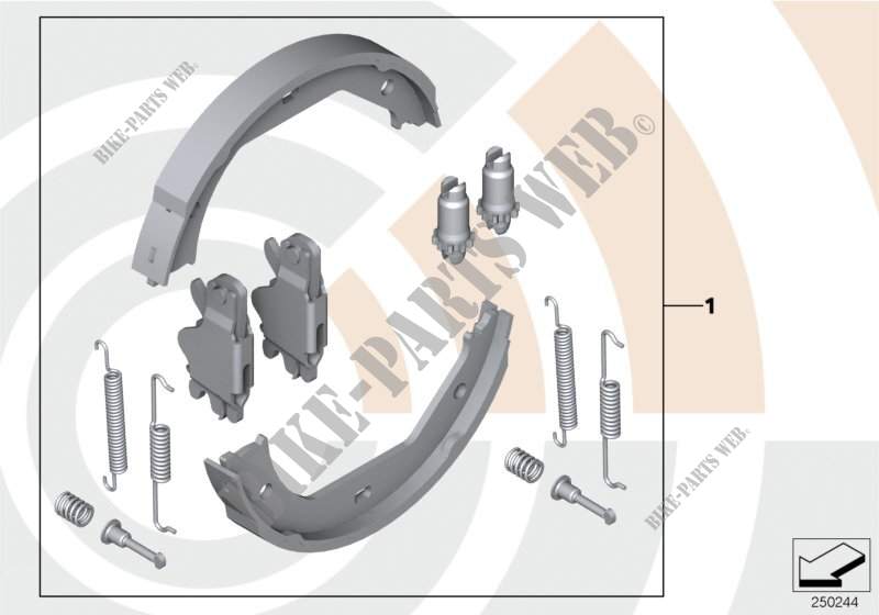 Maintenance kit segments de frein pour BMW X6 50iX 4.4